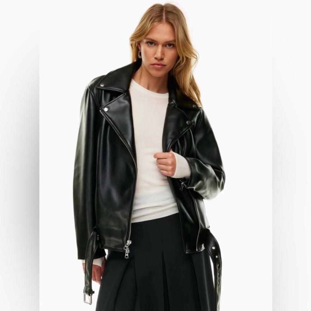 aritzia wilfred free lightning leather jacket